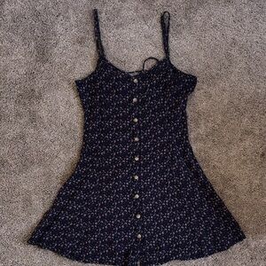 American Eagle Outfitters Dark Blue Floral Mini Dress